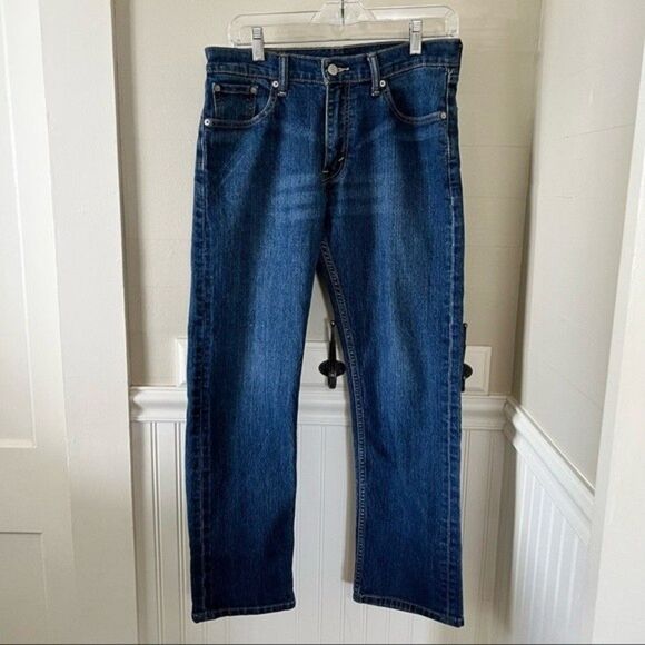 LEVIS 505  Blue Jeans 30 Waist Classic Straight Leg Short Inseam 27.75 - Picture 14 of 15